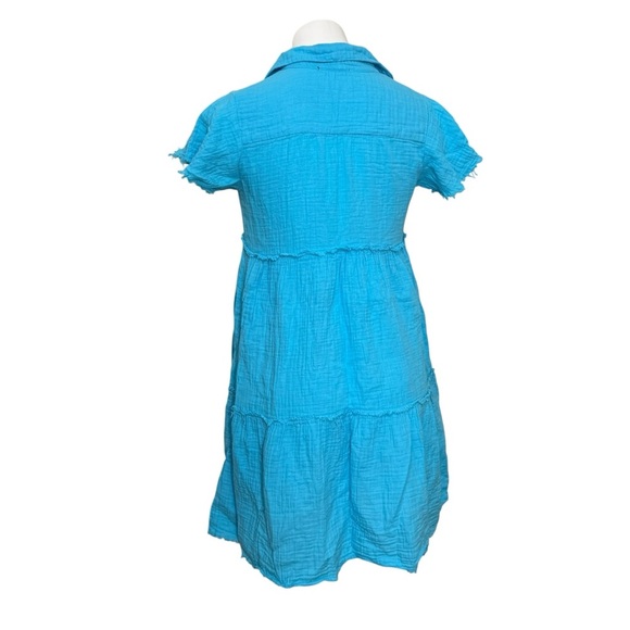 STARK X morgan cotton gauze Tiffany blue dress size XS - Picture 3 of 5